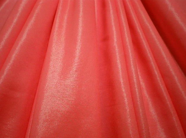 1.Coral Wet look Spandex